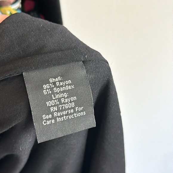 J.Peterman Dark Floral Ruched Side Jersey Knit Midi Dress Size 16 - Picture 6 of 12